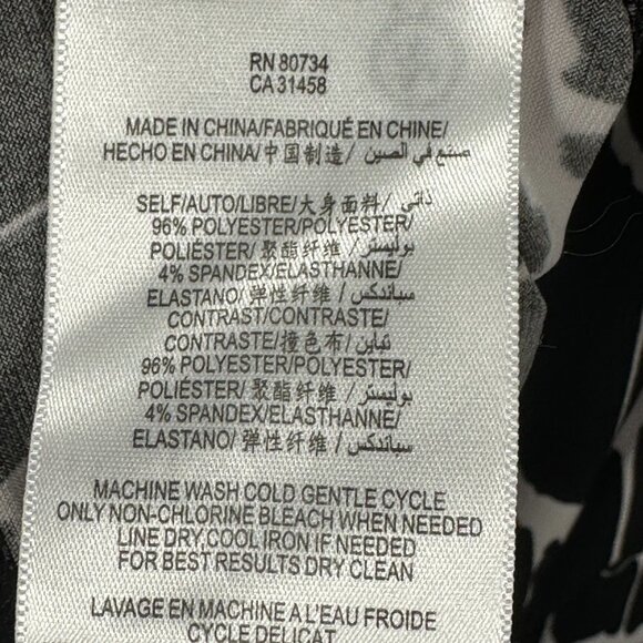 Max & Cleo Dress Womens XL Black White Knit Stretch Pullover Shift NO BELT - Picture 5 of 7